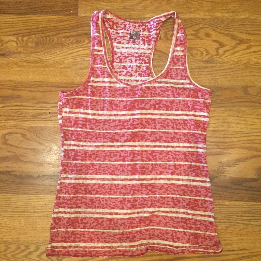Red patterned tank top